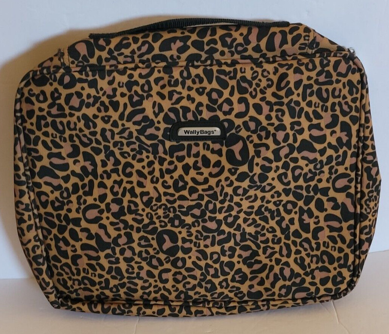 Wally Bags Leopard Print Toiletry/Cosmetic Bag 15″ long x 12″high