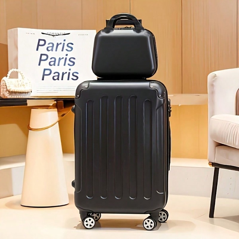 1 Set 14+20 Inch ABS+PC Material Hardshell Aluminum Handle Luggage Set-FGQ