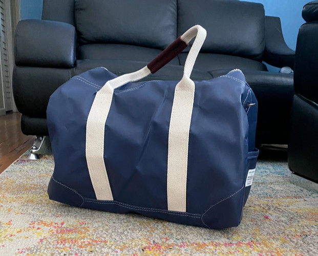 NWT – MARK & GRAHAM X STEELE Waterproof Navy Duffel Bag