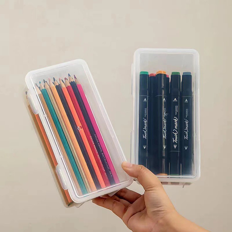 1pc Translucent PencCase Large Capacity Lightweight Convenient for School gallery