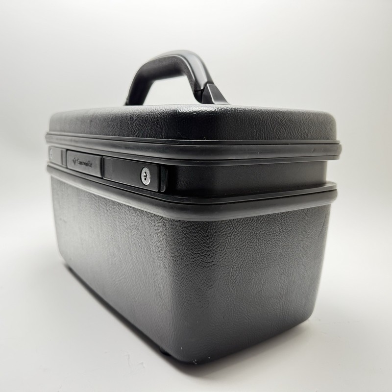 Samsonite Silhouette 4 Makeup Train Case Black USA Made w/ Key gallery