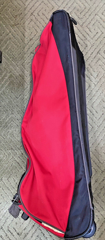 Samsonite Ripstop Wheeled Rolling Duffel Bag Red 34” Extending Handle CLEAN gallery
