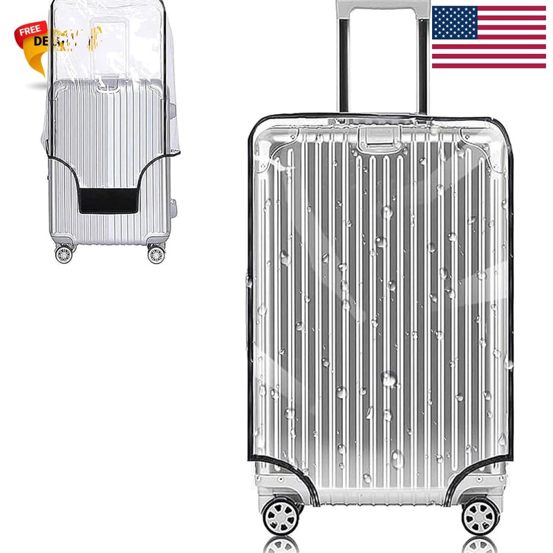 20-Inch Clear PVC Suitcase Cover – Ultimate Protection for Travelers