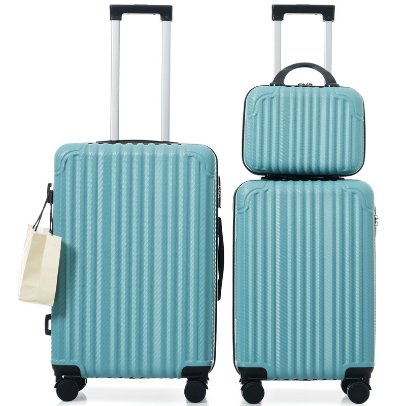 3 Piece Luggage Set Expanable Spinner Wheels Suitcase Carry-On & Checked Luggage