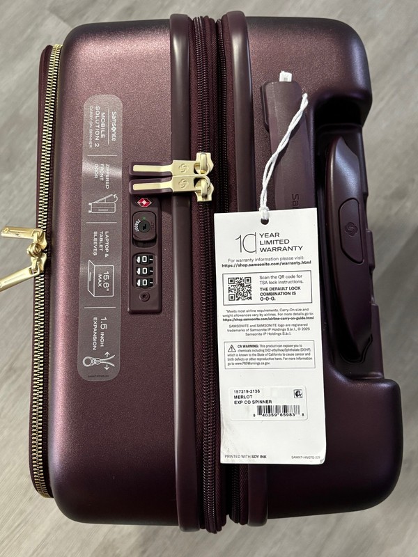 Samsonite Mobile Solution 2 Expandable 20" Carry-On Spinner Color: Merlot gallery