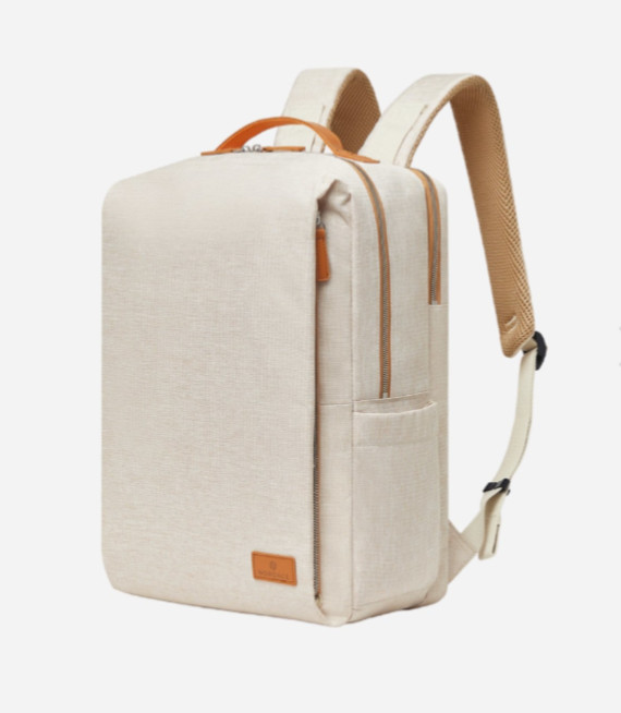 NEW Nordace Siena Classic Smart Backpack USB Charging Port Laptop Beige