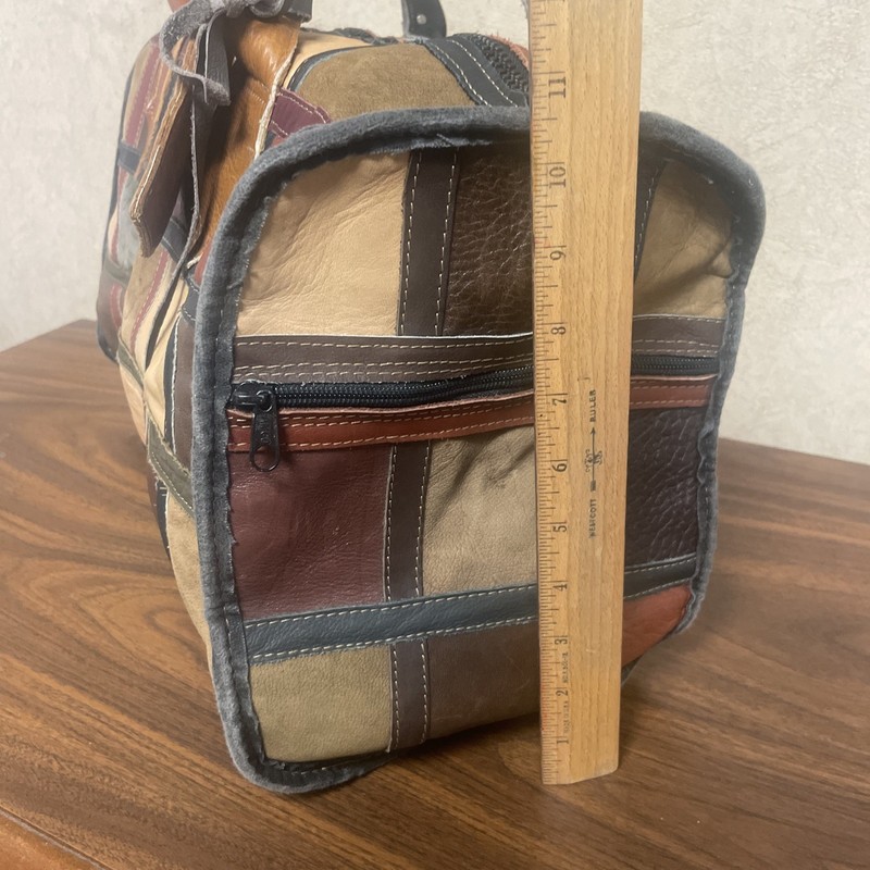 Gremito Manzoni Italy patchwork Duffle Bag CarryOn Italian Designer G&M Vintage gallery