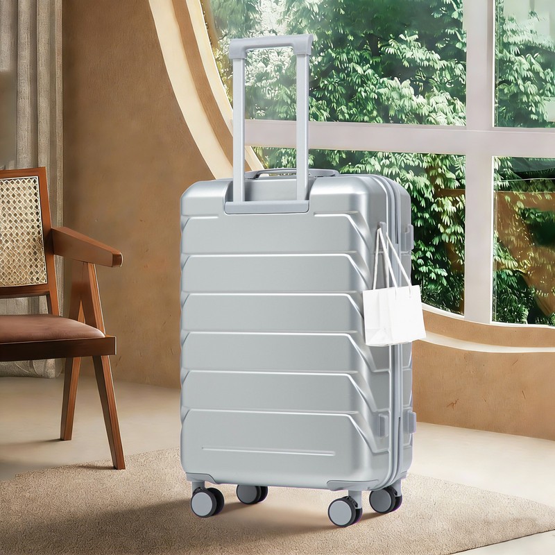 28" ABS Hard Shell Large Travel Checked Luggage, Silver gallery