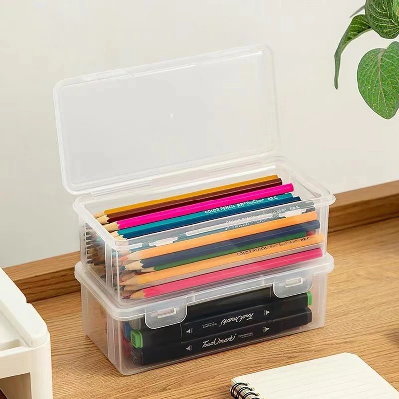 1pc Translucent PencCase Large Capacity Lightweight Convenient for School gallery