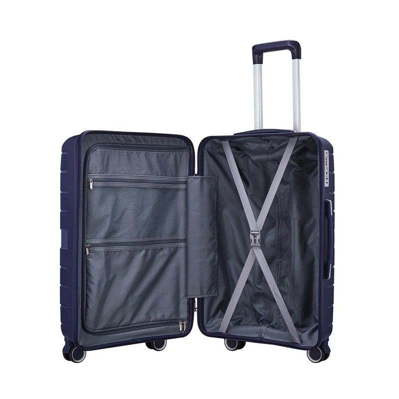 TRAVLR 100% PP break resistant lightweight expandable 20"carryon cabin luggage gallery