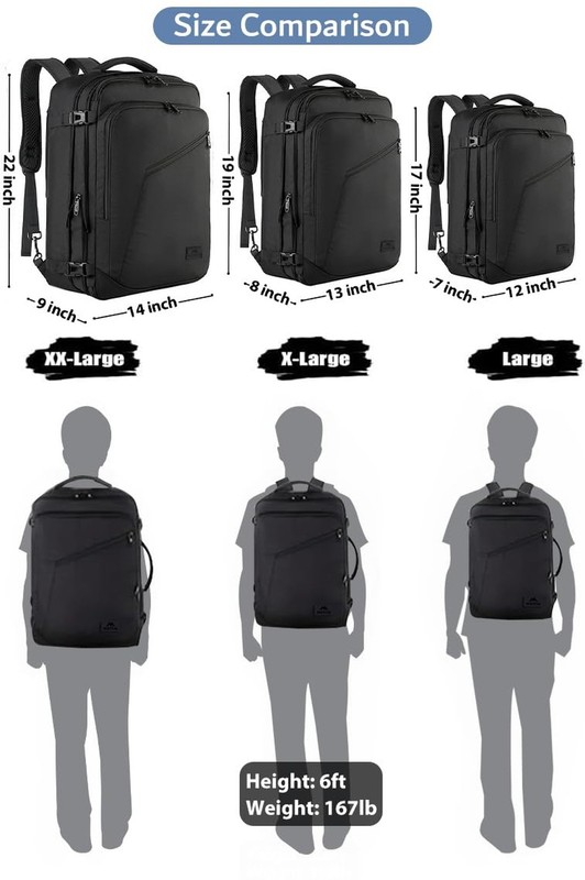 MATEIN Carry on Backpack, Extra Large Travel Backpack Expandable Airplane App... gallery