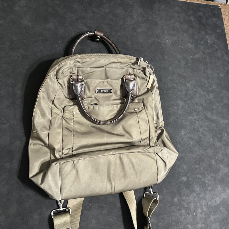 Tumi Backpack Leather Mini Nylon Soft Case Purse Carry on Travel Daypack Keep gallery
