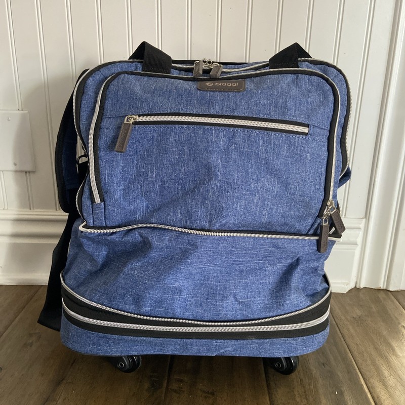 Biaggi Zipsak Blue Jean Expandable Luggage Bag Carry-on With Wheels 18” gallery
