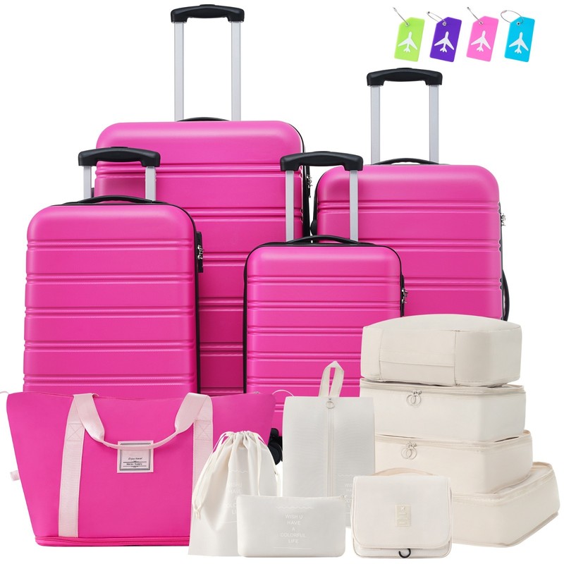 4-Piece Hardshell Spinner Luggage Set with TSA Lock – 16″ 20″ 24″ 28″