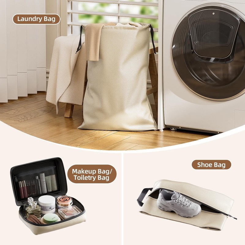 Compression Packing Cubes for Travel,6-Piece Travel Luggage Organizers with B... gallery