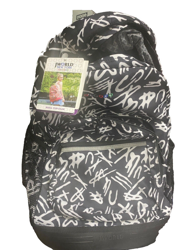 J World Sunrise Rolling Backpack. Roller Bag with Wheels, New Rare Reveal Script