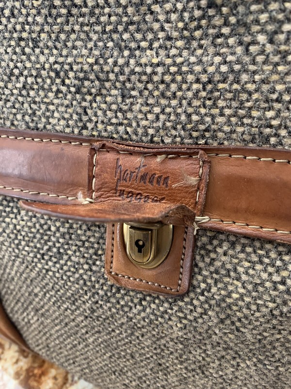 Hartmann Luggage Tweed / Leather 21" Triple Compartment Carry On Bag Weekender gallery