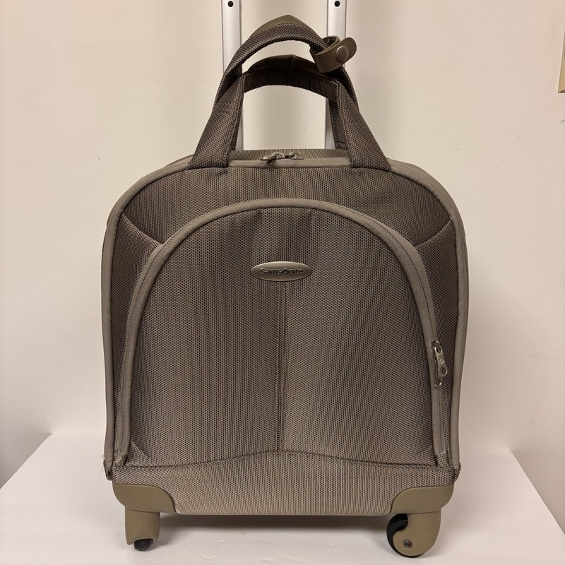 Samsonite Soft Sided Luggage/ Carry-On 4 Wheel Approx 18x15x8 Taupe Smooth Roll