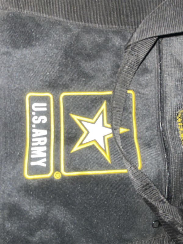 Genuine United States US Army Patch Black Duffel Duffle Canvas Travel Bag Strap gallery