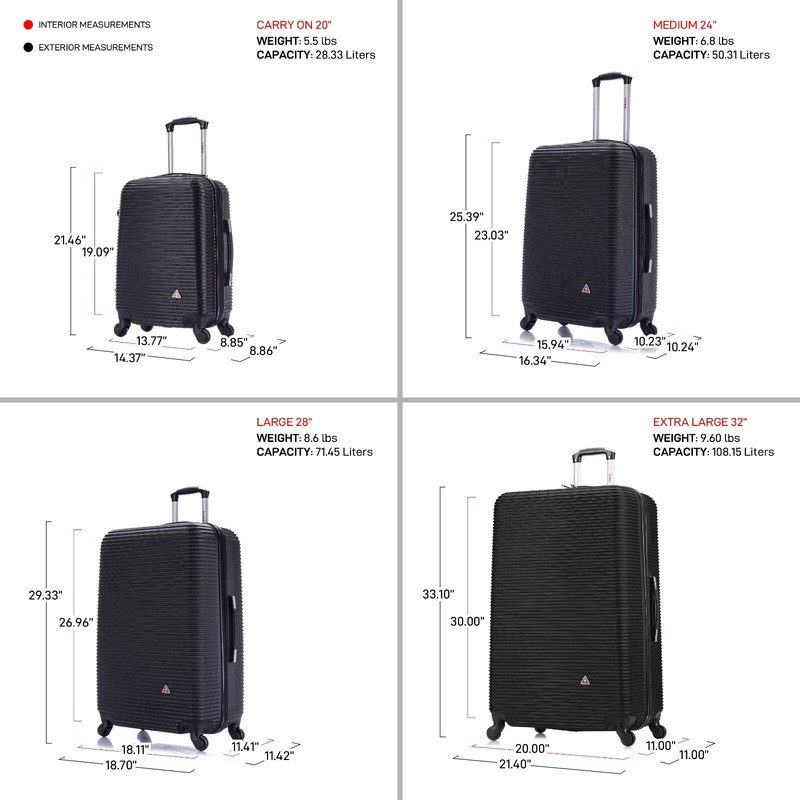 InUSA Royal Hard Shell Luggage Set Spinner Wheels Travel Suitcase 20 24 28 32 gallery