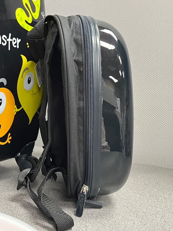 Set of 2 Kids Luggage Set 12" Backpack & 16" Rolling Suitcase Travel ABS Monster gallery