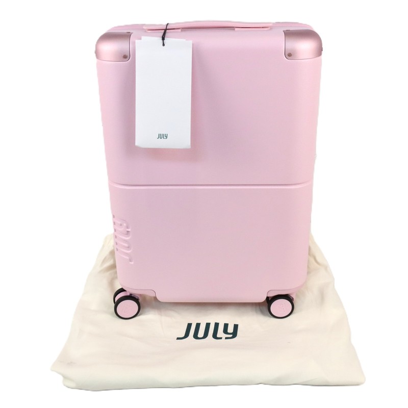 July Carry On Classic Suitcase With Lock & Charging Port In Blush Pink 42L
