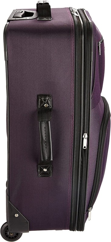 Rockland 2 Piece Expandable Softside Luggage Set Carry On Tote Bag Purple gallery
