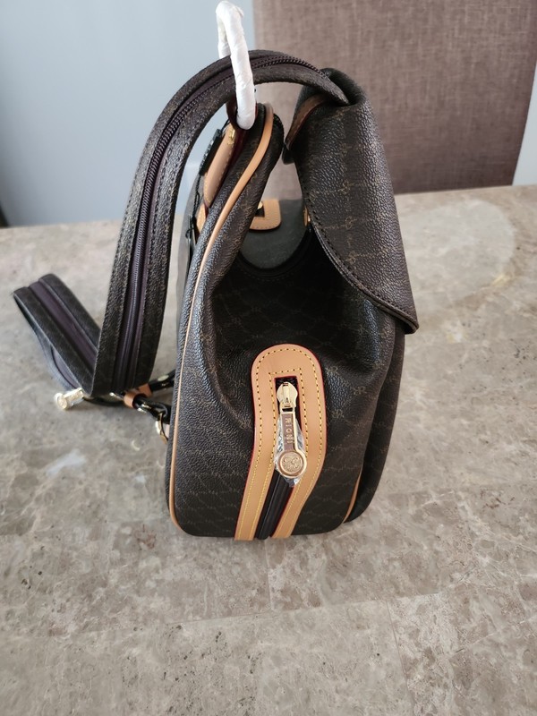 Authentic Rioni Charlize Zipper Strap Backpack Brand New w/Tags Leather Trim gallery