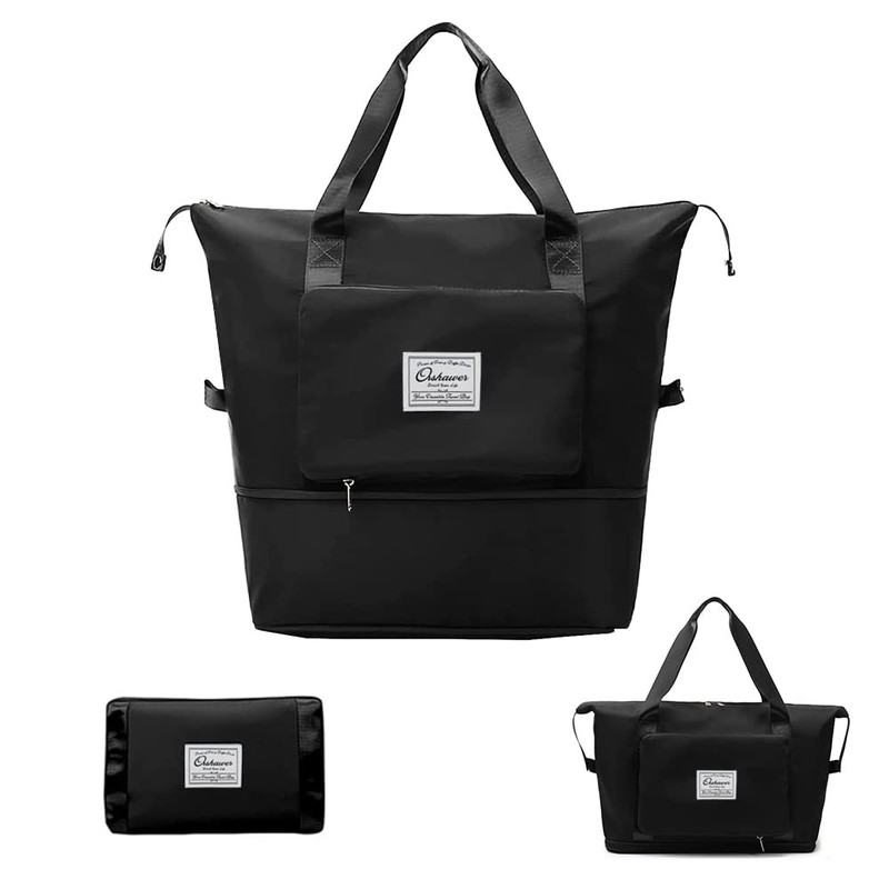 Large Capacity Foldable Travel Bag Expandable Portable Carry on Bag Dry&Wet S…