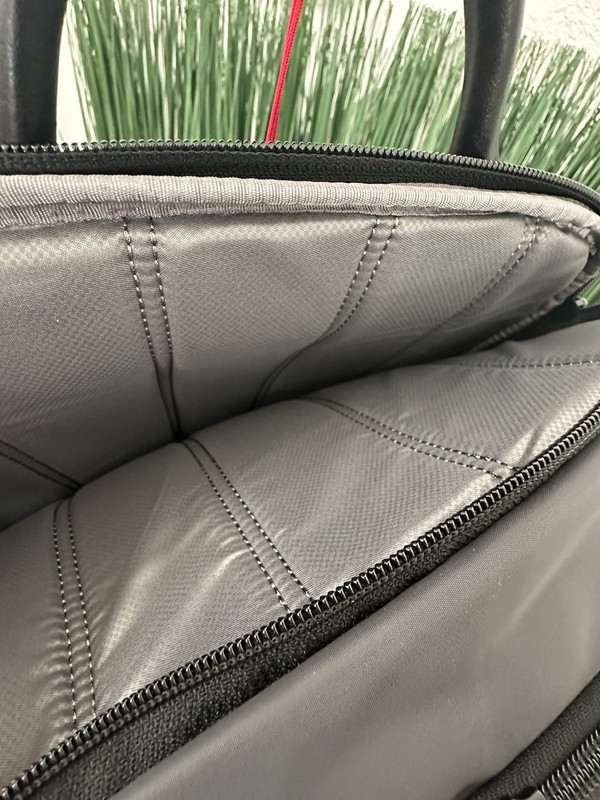 RARE TUMI BENSON Large Backpack Travel Grey Silver Smooth Polyester 17.5” $690 gallery