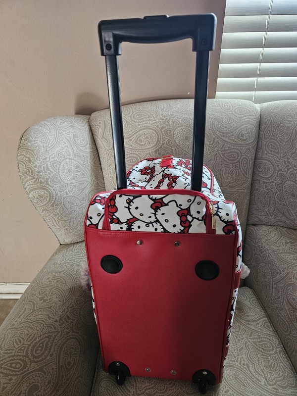 NEW Hello Kitty All-Over Print Rolling Duffle Bag gallery