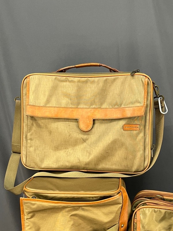 4 Pc Hartmann PackCloth Nylon Rolling Carryon Messenger Bag + Carryons gallery