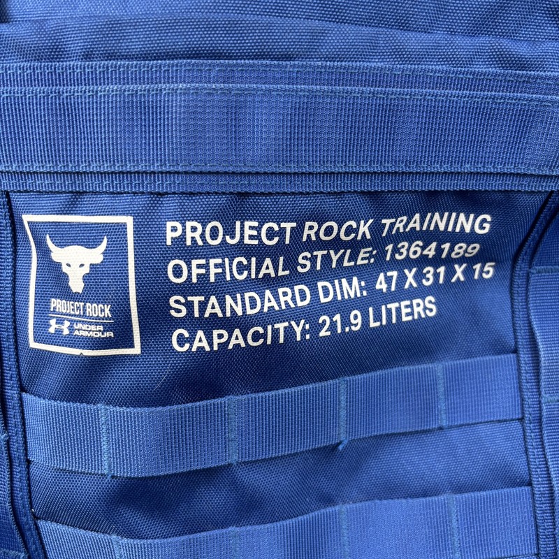 Under Armour Project Rock Training Duffle Backpack 21.9L Blue UA 1364189 gallery
