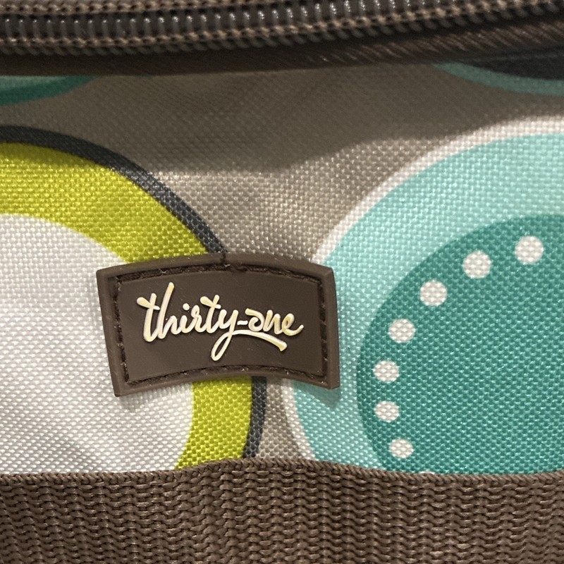 Thirty-One Geometric Canvas Rolling Cooler Retractable Handle gallery