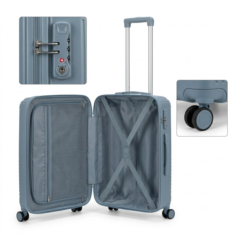 4Pc Hardside Luggage Set 20 24 28 32 TSA Spinners + 1 FREE Kids Bag gallery