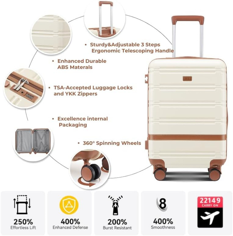Navy Hardshell Luggage Set with Spinner Wheels & TSA Locks - Lightweight Carry-O gallery