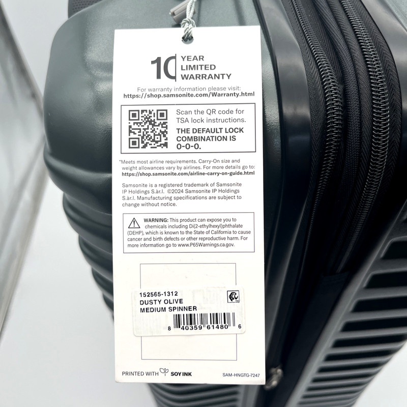 Samsonite Spin Tech 6 Medium Spinner Dusty Olive NWT gallery