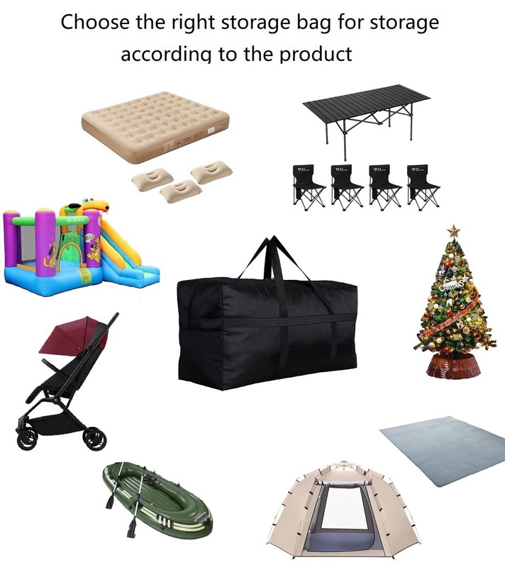 Extra Large Foldable Duffle Bag with Zippers & Handles - Ideal for Travel & Stor gallery