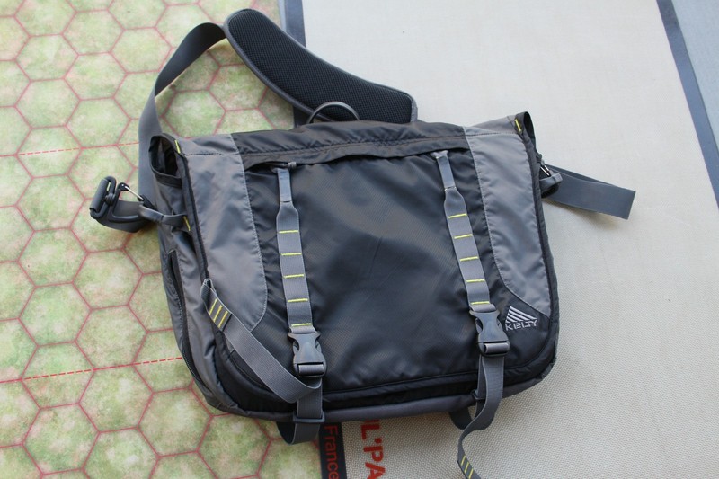 Kelty Treble Crossbody Messenger Bag -Black & Gray