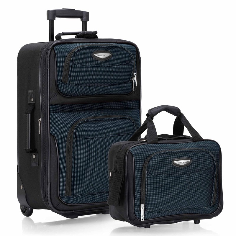Travel Select Amsterdam Softside Expandable Luggage 2-Piece Set (15/21), Navy