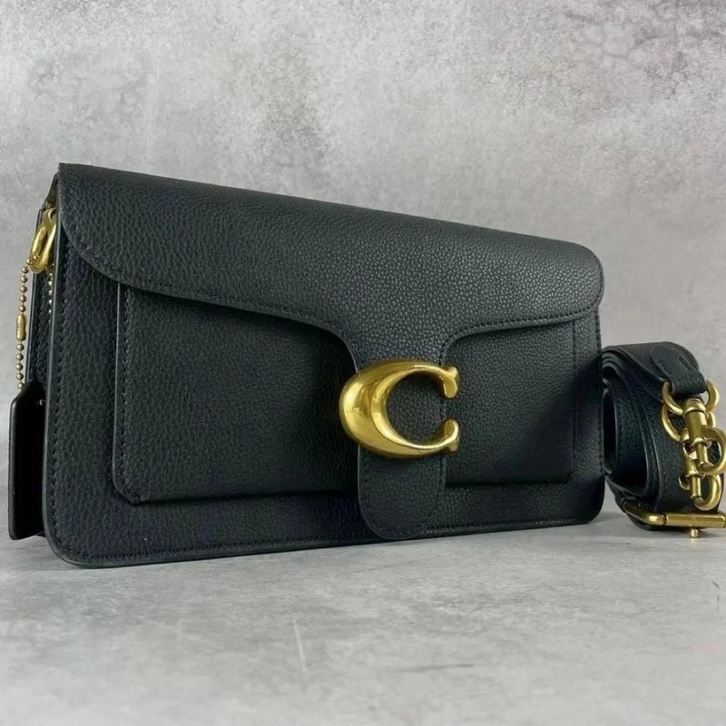 New COACH 73995 Tabby 26 Shoulder Bag Crossbody Black Leather Outlet from Japan