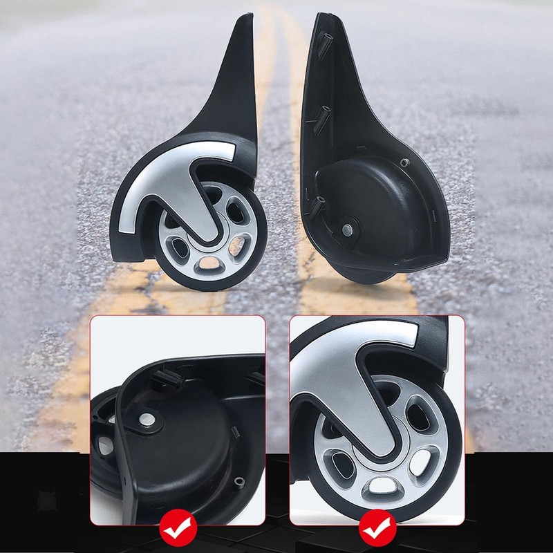 2 Pieces Luggage Wheels Replacement Directional Spare Parts Trolley Wheels