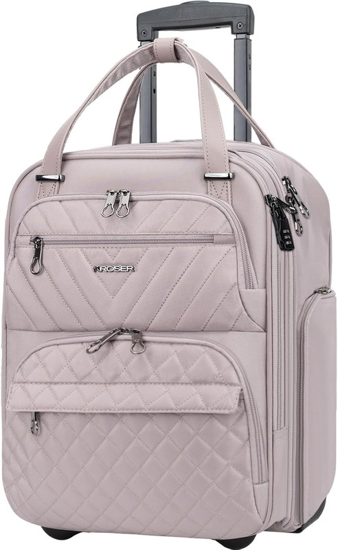 Multi-Functional 16-Inch Underseater Luggage - Secure & Stylish in Dusty Pink gallery