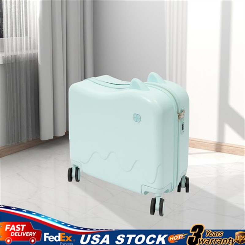 18″ Kids Ride-On Suitcase Children’s Rolling Luggage Case Password Lock+Stickers