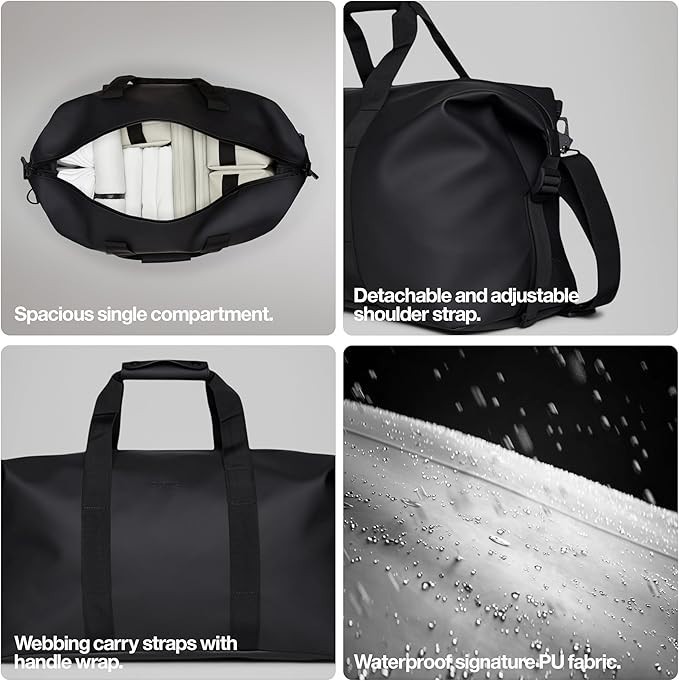 RAINS Regular Weekend Bag - Waterproof Travel Duffel for Men and Women - Duffle gallery