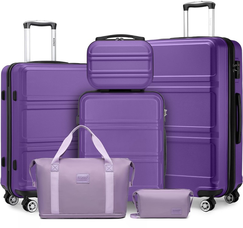 Suitcase Set 3 Piece Luggage Set Expandable(only 28″) Lightweight PC+ABS Carr…