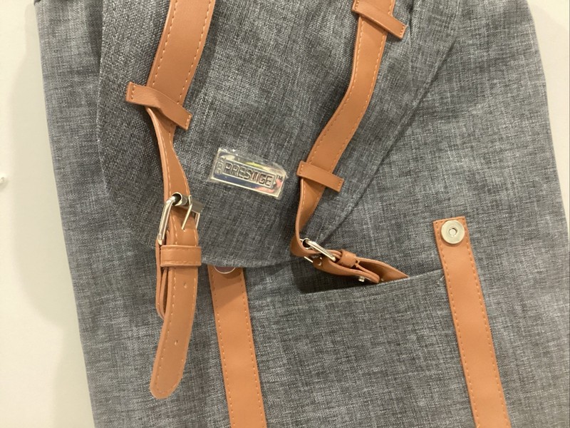 Backpack Prestige Gray Waterproof Magnetic Closure Inside & Front Pocket NEW gallery