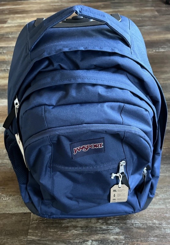 JanSport Driver 8 Rolling Backpack Wheeled Travel Bag Laptop Sleeve Navy 36L gallery