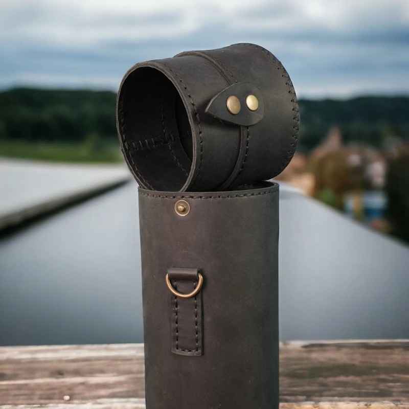 Handmade Leather Document Tube Architect Blueprint Carrier Full Grain Leather