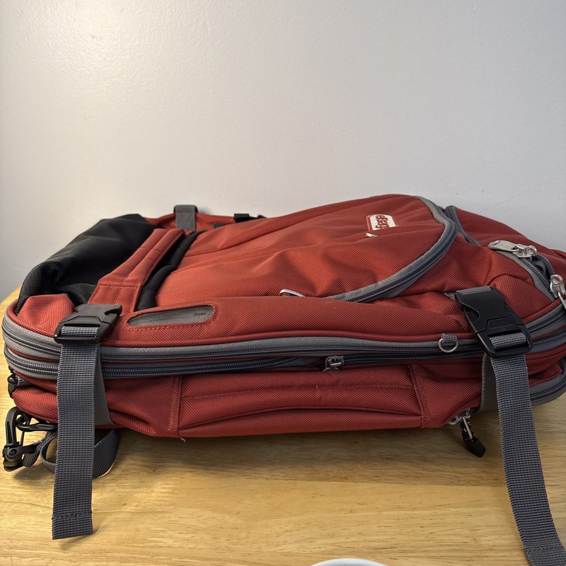 eBags Mother Lode Convertible Backpack Travel Luggage Expandable Red Black gallery